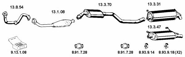  222242 Exhaust system 222242