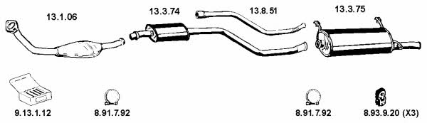 Eberspaecher 222251 Exhaust system 222251