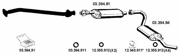  222277 Exhaust system 222277