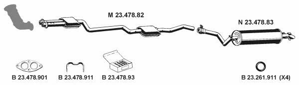  232050 Exhaust system 232050