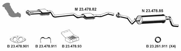  232052 Exhaust system 232052