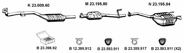  232093 Exhaust system 232093