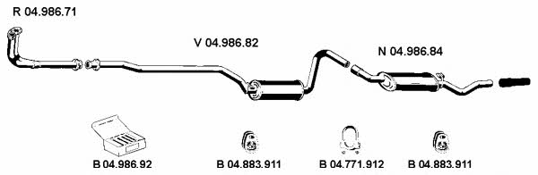 Eberspaecher 042054 Exhaust system 042054