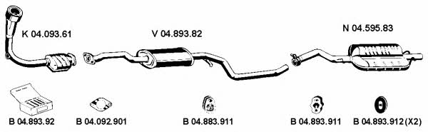  042254 Exhaust system 042254