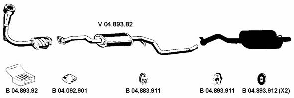 Eberspaecher 042257 Exhaust system 042257