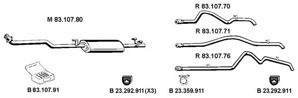  232350 Exhaust system 232350