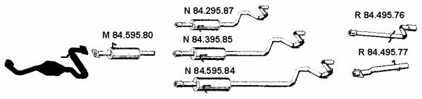  842013 Exhaust system 842013