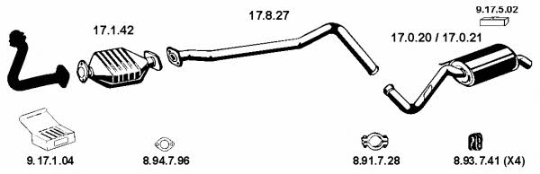 Eberspaecher 130556 Exhaust system 130556