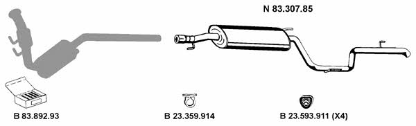 Eberspaecher 232490 Exhaust system 232490