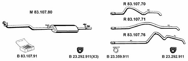  232499 Exhaust system 232499