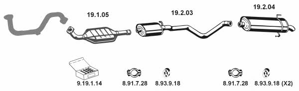  262047 Exhaust system 262047