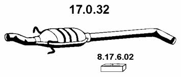 Eberspaecher 17.0.32 Central silencer 17032