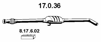 Eberspaecher 17.0.36 Central silencer 17036