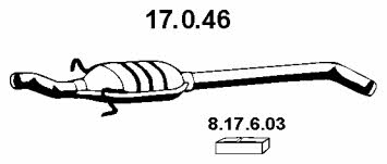Eberspaecher 17.0.46 Central silencer 17046
