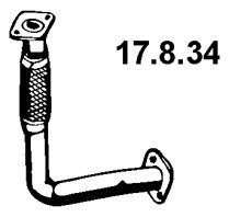 Eberspaecher 17.8.34 Exhaust pipe 17834