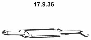 Eberspaecher 17.9.36 Central silencer 17936