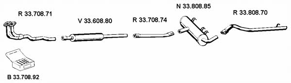  332011 Exhaust system 332011