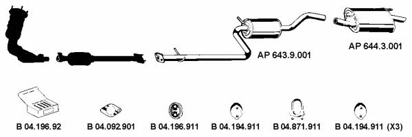 Eberspaecher AP_2176 Exhaust system AP2176