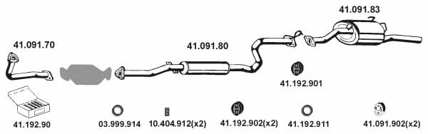  412019 Exhaust system 412019