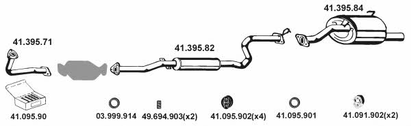  412023 Exhaust system 412023