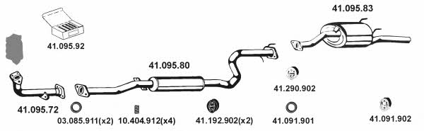  412037 Exhaust system 412037
