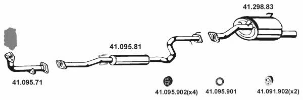 412038 Exhaust system 412038
