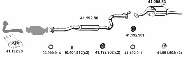  412039 Exhaust system 412039