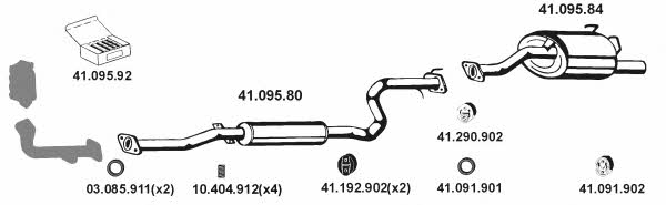  412041 Exhaust system 412041