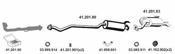  412044 Exhaust system 412044