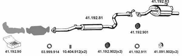  412045 Exhaust system 412045