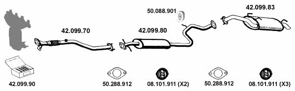  422002 Exhaust system 422002
