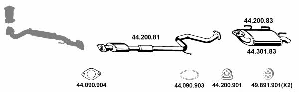  442011 Exhaust system 442011
