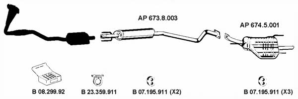  AP_2279 Exhaust system AP2279