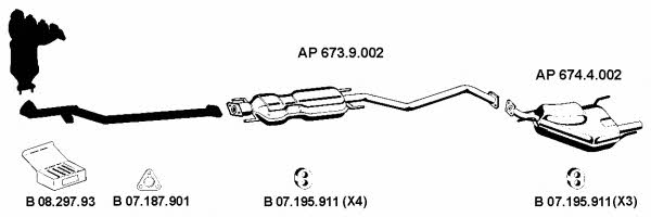  AP_2313 Exhaust system AP2313