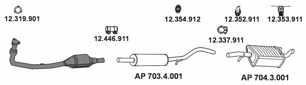  AP_2374 Exhaust system AP2374