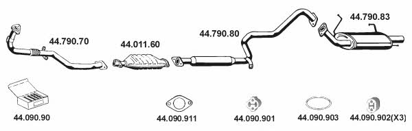  442048 Exhaust system 442048