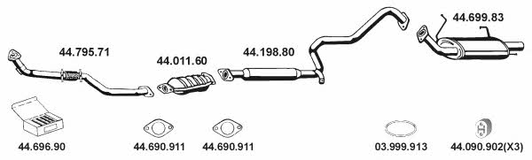  442051 Exhaust system 442051