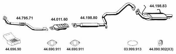  442052 Exhaust system 442052