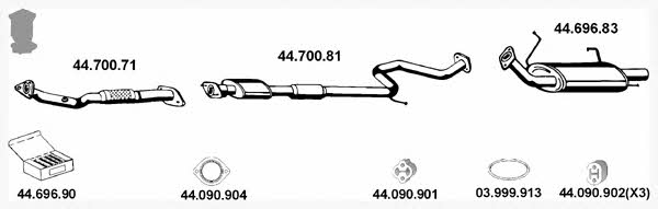  442055 Exhaust system 442055