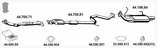 442056 Exhaust system 442056