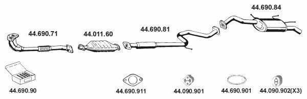  442057 Exhaust system 442057