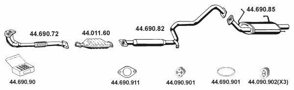  442059 Exhaust system 442059
