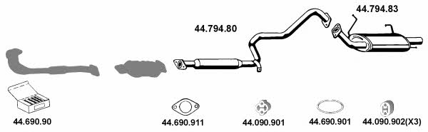  442063 Exhaust system 442063