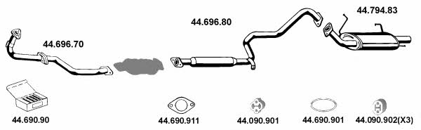  442064 Exhaust system 442064