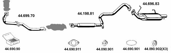  442067 Exhaust system 442067