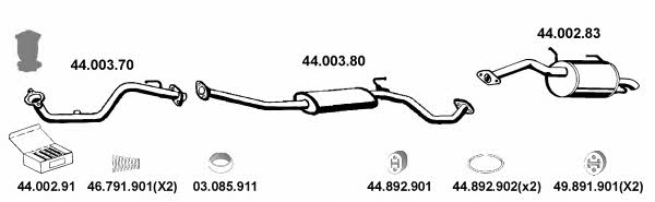  442076 Exhaust system 442076