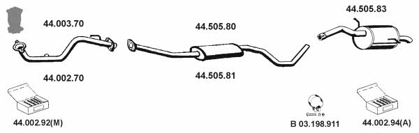  442078 Exhaust system 442078