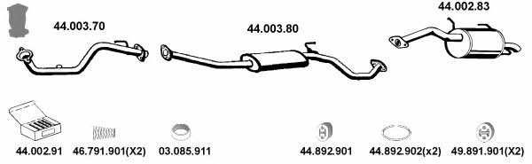  442079 Exhaust system 442079