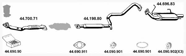  442082 Exhaust system 442082