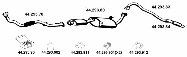  442093 Exhaust system 442093